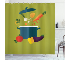 Vegetarian Soup Shower Curtain