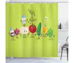 Greek Salad Funny Shower Curtain