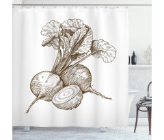 Vintage Beet Shower Curtain