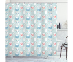 Ploar Bears Blankets Shower Curtain