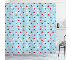 Helicopters in Sky Shower Curtain