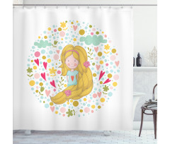 Cheerful Spring Kid Shower Curtain