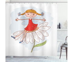 Ginger Haired Girl Shower Curtain