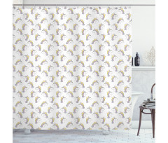 Unicorn with a Crown Shower Curtain