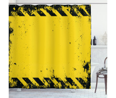 Hazard Caution Shower Curtain