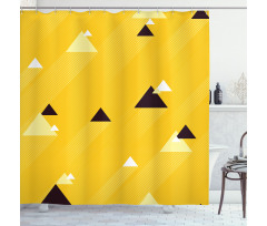 Triangles Retro Shower Curtain