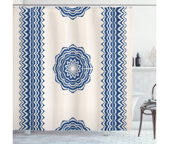 Oriental Zigzag Ethnic Shower Curtain