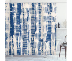 Abstract Stripy Grunge Shower Curtain
