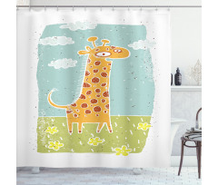 Childish Kids Animal Shower Curtain