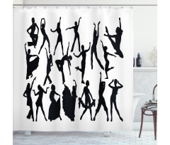 Dancer Silhouettes Shower Curtain