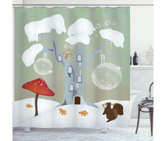 Amanita Muscaria Mushroom Shower Curtain