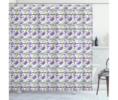 Lavender and Peony Shower Curtain