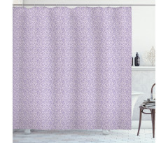 Scroll Style Curly Leaves Shower Curtain