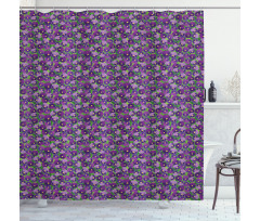 Green Field with Pansy Shower Curtain