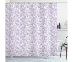 Abstract Curly Foliage Shower Curtain