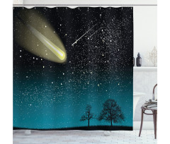 Shooting Stars at Night Shower Curtain