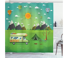 Outdoors Caravan Shower Curtain