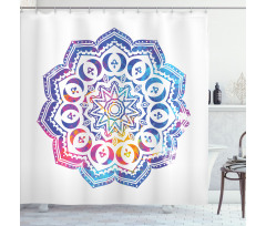 Mandala Effect Soft Colors Shower Curtain