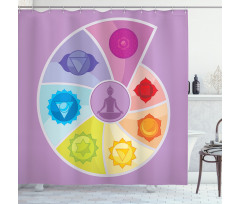 Partitioned Snail Shell Shower Curtain