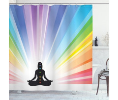 Soft Radial Energy Field Shower Curtain