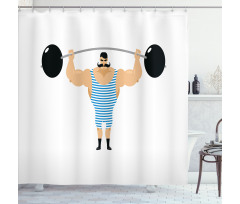 Bodybuilder Weightlift Shower Curtain