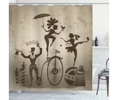 Acrobats and Magician Shower Curtain