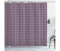 Curvy Edged Squares Shower Curtain