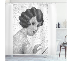Young Lady from 20's Shower Curtain