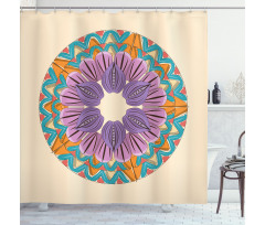 Rotating Zigzag Lines Shower Curtain