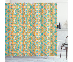Stripes and Triangles Shower Curtain
