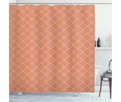 Diagonal Rhombus Tile Shower Curtain