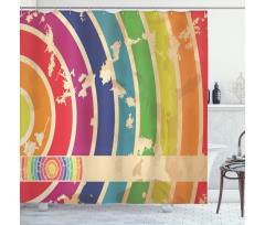 Curves Old Look Shower Curtain