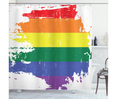 LGBT Flag Line Shower Curtain