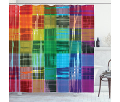 Plaid Art Pattern Shower Curtain