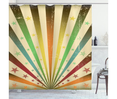 Stripes Stars Shower Curtain