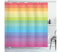 Retro Stripes Shower Curtain