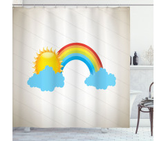 Sun over Clouds Shower Curtain