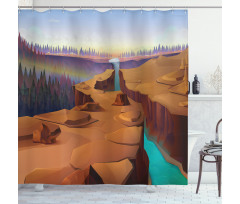 Cartoon Canyon Shower Curtain
