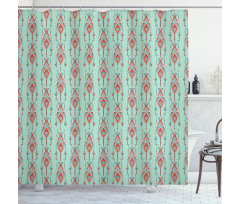 Pastel Traditional Shower Curtain