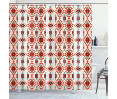 Aztec Folk Art Shower Curtain