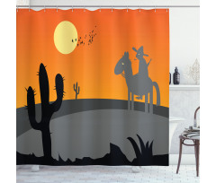 Hot Mexico Desert Shower Curtain