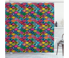 Boho Patchwork Shower Curtain