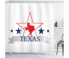 American Map Pattern Shower Curtain