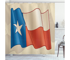 Flapping Flag Motif Shower Curtain