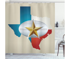 Cowboy Belt Buckle Shower Curtain