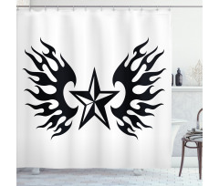 Flame Wings Design Shower Curtain