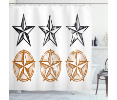 Western Pattern Shower Curtain