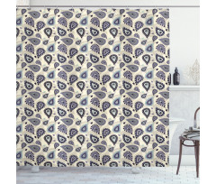 Moroccan Paisley Motif Shower Curtain