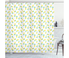 Exotic Fruits Pattern Shower Curtain