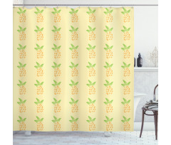 Watercolor Pineapple Shower Curtain